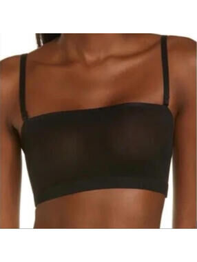 Skims Sheer Sculpt Bandeau Bralette Color ONYX Size XS